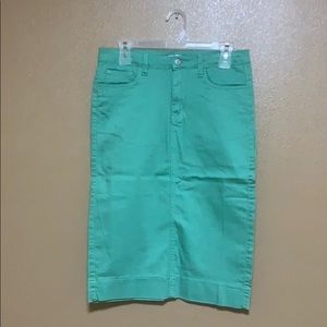 NWOT Jade Mackenzie Mint Green Midi Skirt Small